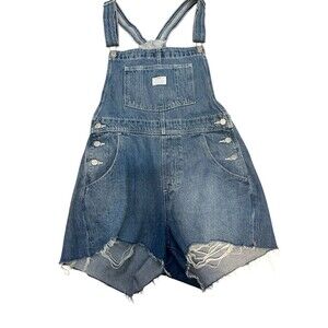 Woman’s Y2k Levi’s Shortallsdenim Bib Overall size Medium Two Horse Brand